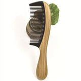 Wooden No-static Fine Tooth Horn Hair Comb