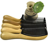 Wooden No-static Fine Tooth Horn Hair Comb