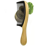 Wooden No-static Fine Tooth Horn Hair Comb