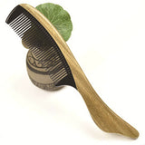 Wooden Fine Tooth Triangle Horn Hair Comb