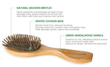 Natural Green Sandalwood Massage Wooden Hair Brush